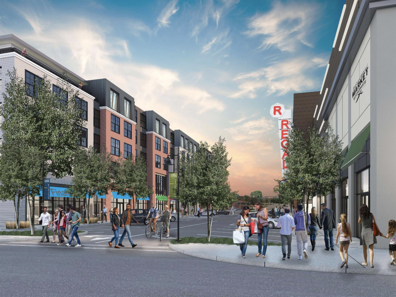 Rendering of Market and Main Cinema Area